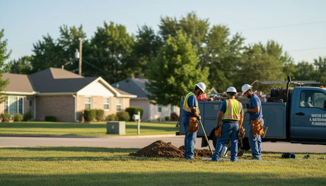 Residential water line and bathroom plumbing service in Stotts City, MO